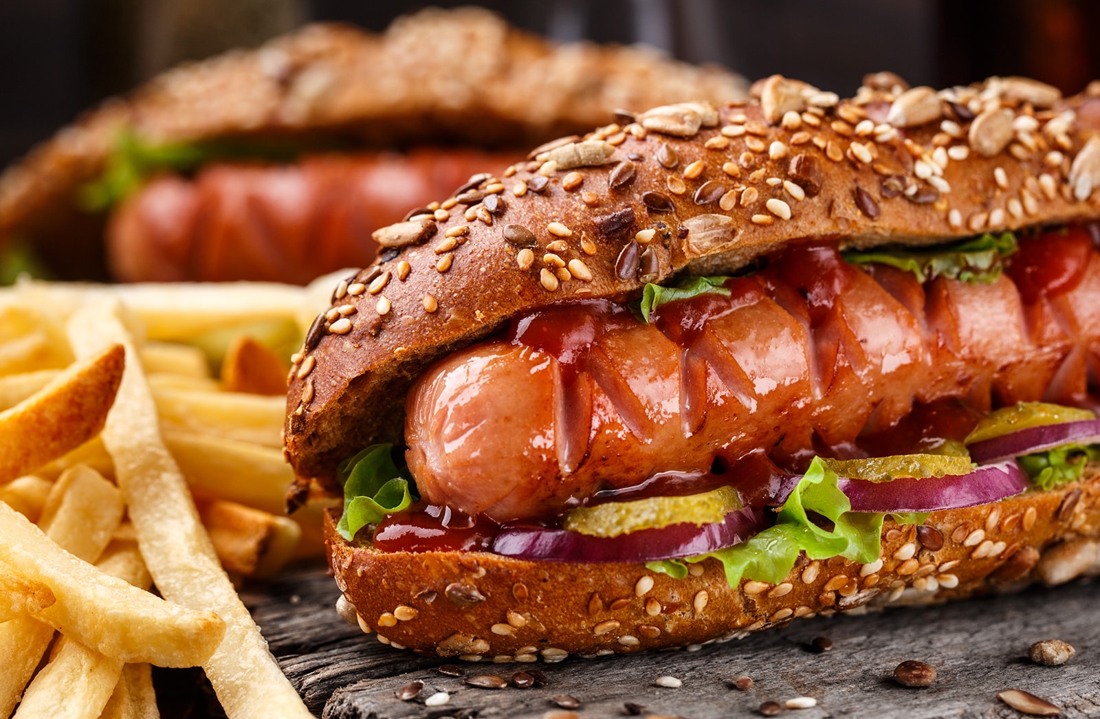 black hot dog
